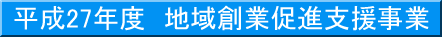 平成２７年度　地域創業支援促進事業